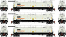 Athearn Genesis G1329 HO Scale 23K TankTrain Intermediate GATX White/Black 3-Pack #3