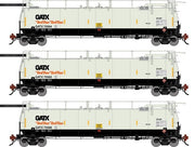 Athearn Genesis G1331 HO Scale 23K TankTrain Intermediate GATX White/Black 3-Pack #5