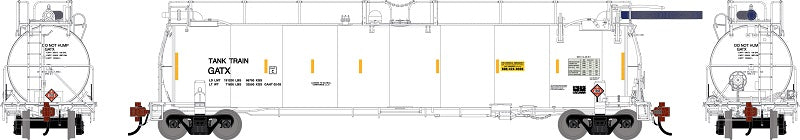 Athearn Genesis G1339 HO Scale 23K TankTrain Intermediate GATX White Unnumbered