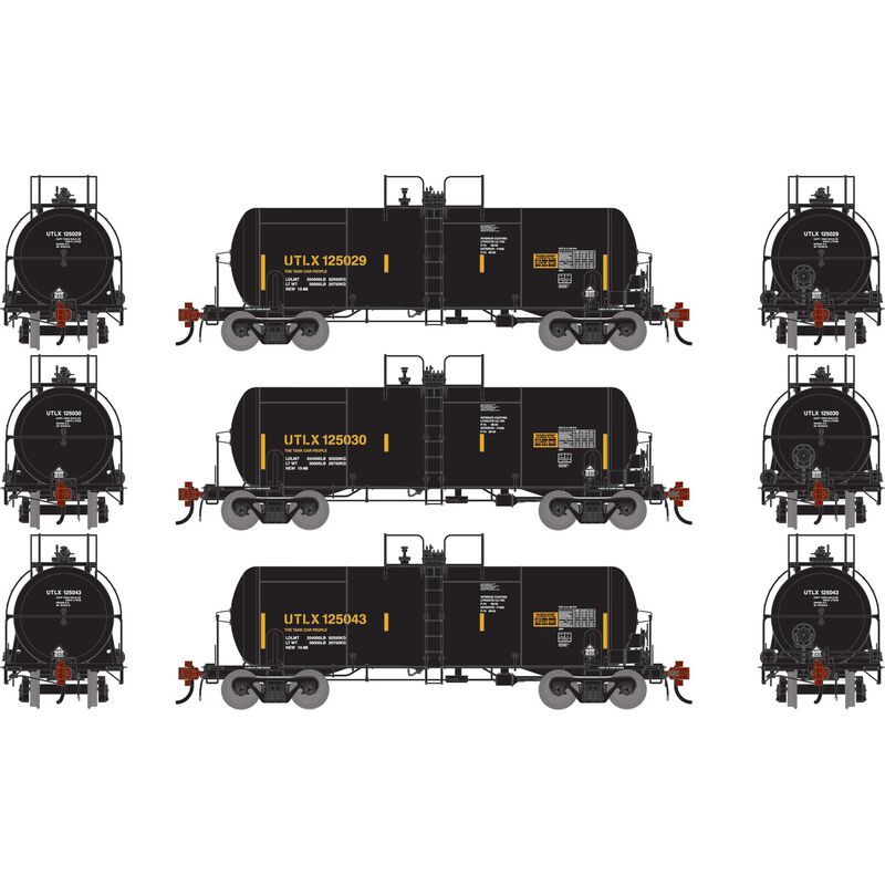Athearn Genesis G1425 HO Scale 13K Gallon Acid Tank Car Union UTLX 3-Pack