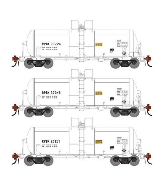 Athearn Genesis G1437 HO Scale 13K Gallon Acid Tank Car Rhodia RPBX 3-Pack