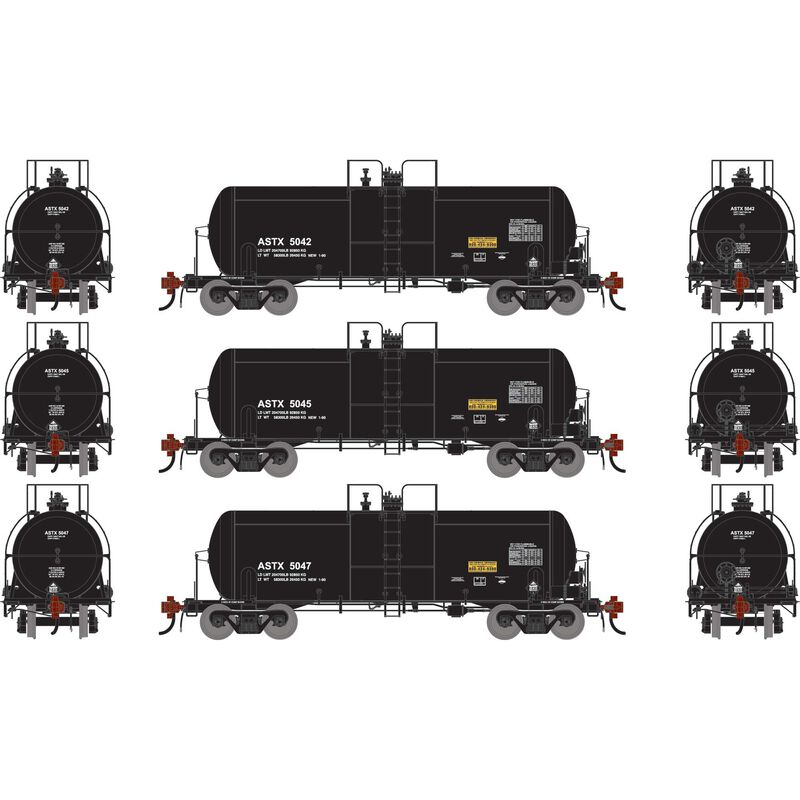 Athearn Genesis G1441 HO Scale 13K Gallon Acid Tank Car Asarco ASTX 3-Pack