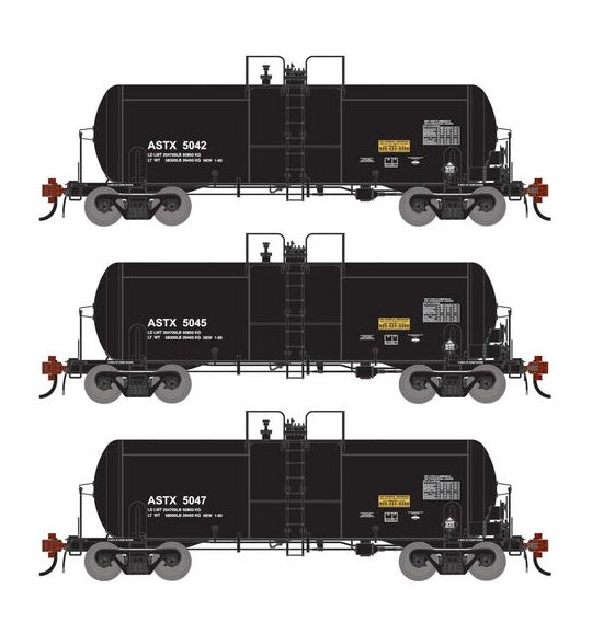 Athearn Genesis G1441 HO Scale 13K Gallon Acid Tank Car Asarco ASTX 3-Pack