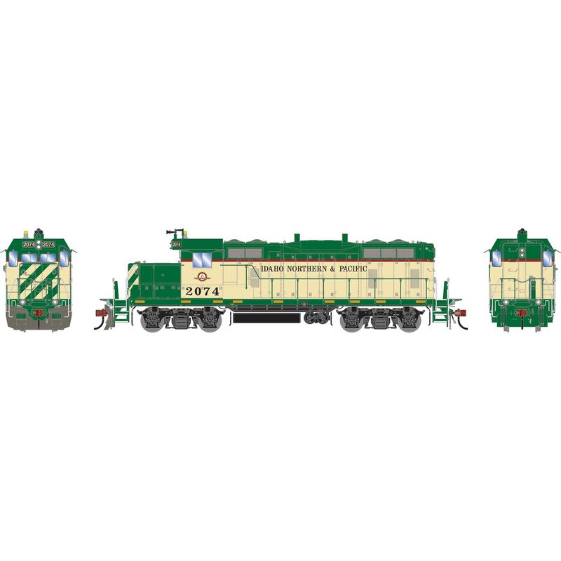 Athearn Genesis G1494 HO Scale EMD GP7u Idaho Northern & Pacific INPR 2074 DC
