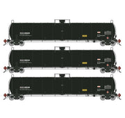 Athearn Genesis G1519 HO Scale 33K LPG Tank Car Rocky Mountain ROCX 3-Pack Primed for Grime