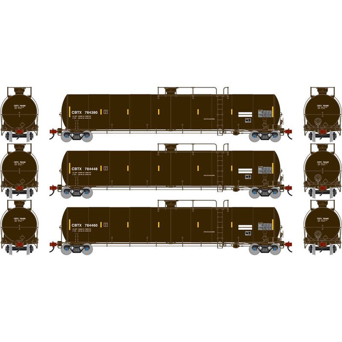 Athearn Genesis G1522 HO Scale 33K LPG Tank Car Capital Finance LPG 3-Pack