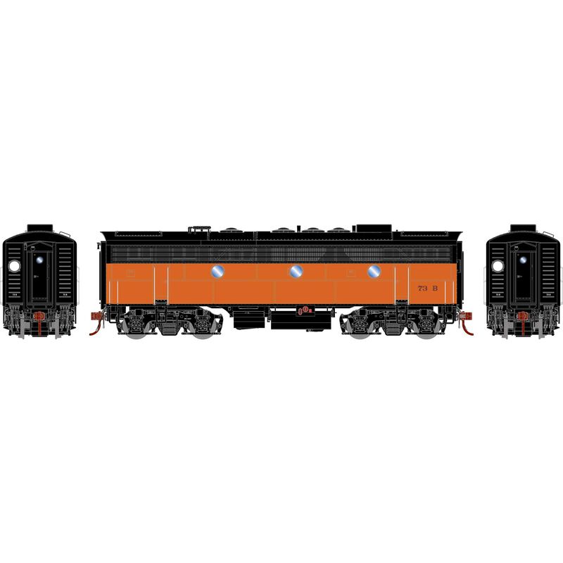 Athearn Genesis G19604 HO Scale EMD F7B Milwaukee Road MILW 73B DC