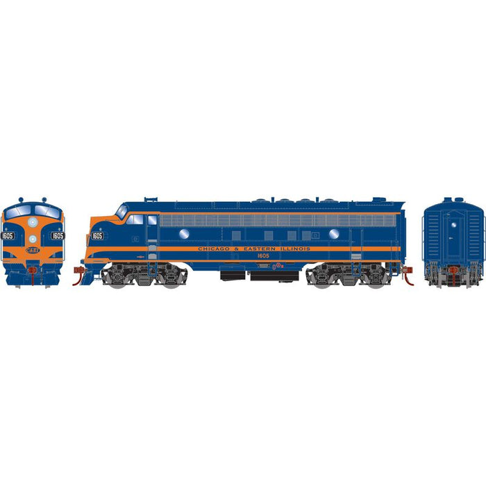 Athearn Genesis G19610 HO Scale EMD FP7 Chicago and Eastern Illinois CEI 1605 DC