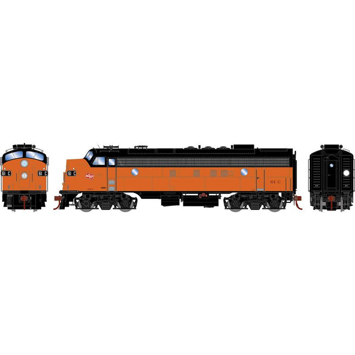 Athearn Genesis G19703 HO Scale EMD FP7 Milwaukee Road MILW 61C DCC & Sound