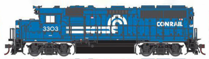 Athearn Genesis G40744 HO Scale EMD GP40-2 Conrail CR 3303 - DC (NOS)