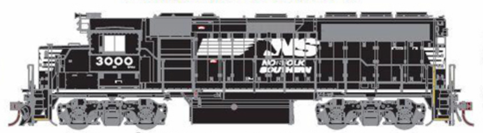 Athearn Genesis G40854 HO Scale EMD GP40-2 Norfolk Southern NS 3000 DCC & Sound - NOS