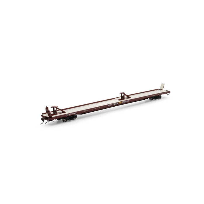 Athearn Genesis G69594 HO Scale F89-F TOFC Flatcar Trailer Train Oxide Red TTX 153247