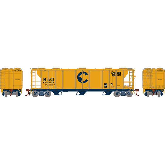 Athearn Genesis G73614 HO Scale PS-2 2893 Covered Hopper Chessie B&O 628038