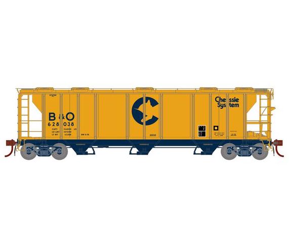 Athearn Genesis G73614 HO Scale PS-2 2893 Covered Hopper Chessie B&O 628038