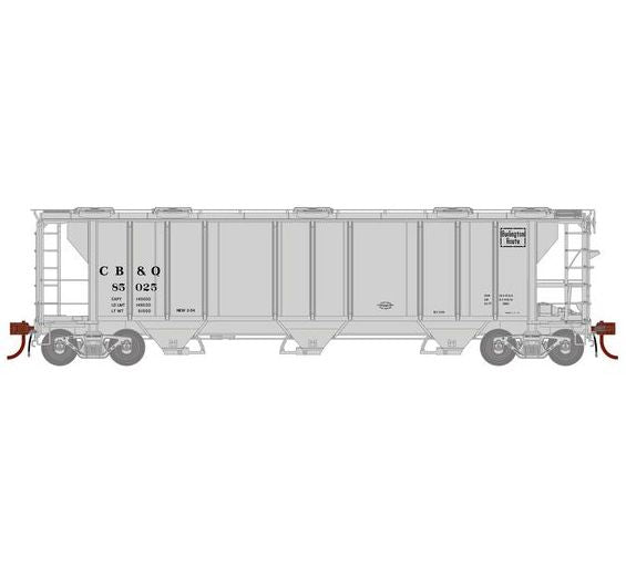 Athearn Genesis G73617 HO Scale PS-2 2893 Covered Hopper Burlington CB&Q 85025