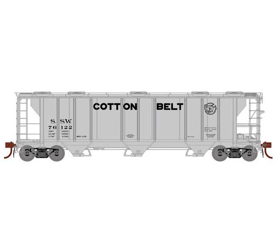 Athearn Genesis G73629 HO Scale PS-2 2893 Covered Hopper Cotton Belt SSW 76122