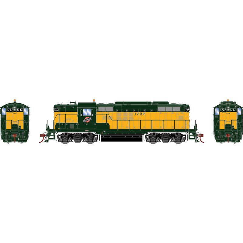 Athearn Genesis G82728 HO Scale EMD GP9 Chicago NorthWestern CNW 1737 DC