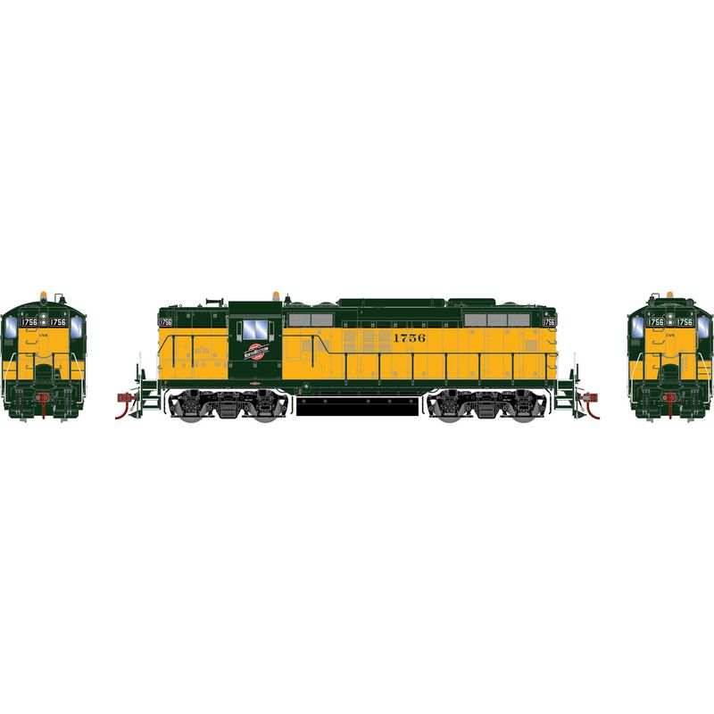 Athearn Genesis G82730 HO Scale EMD GP9 Chicago NorthWestern CNW 1756 DC