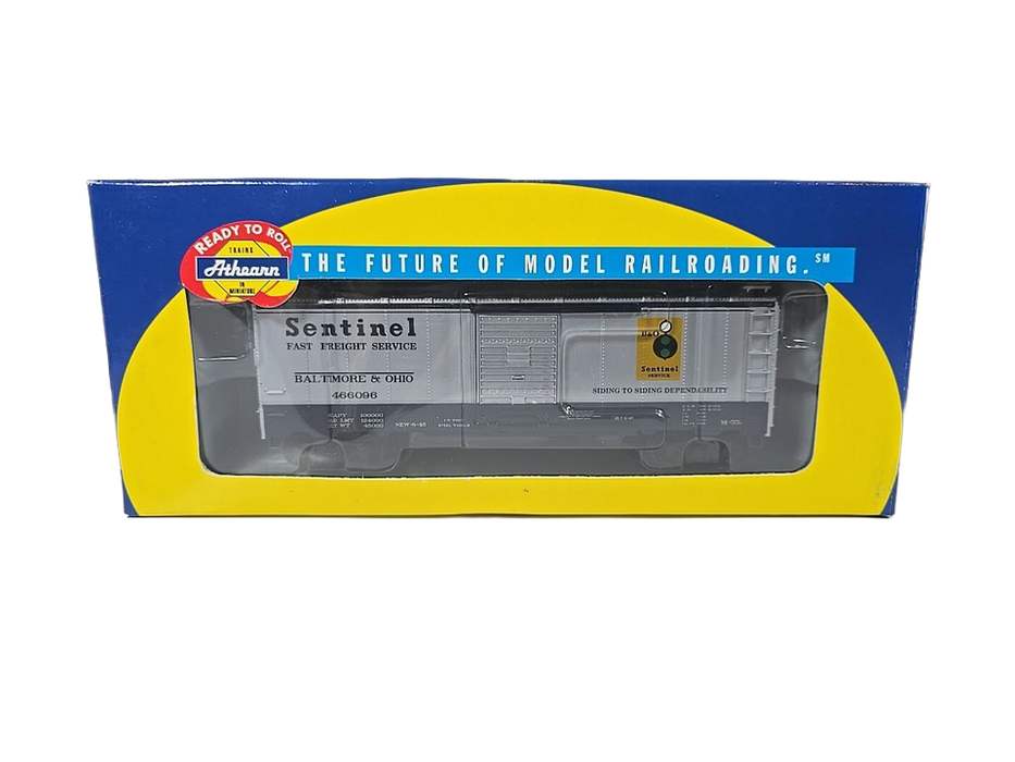 Athearn HO Scale 7000 40' Boxcar Baltimore & Ohio "Sentinel" B&O 466096 - NOS