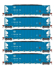 Athearn RTR 1009 HO Scale Ortner 5-Bay Hopper USS Cumberland Mine USSX 5-Pack #3