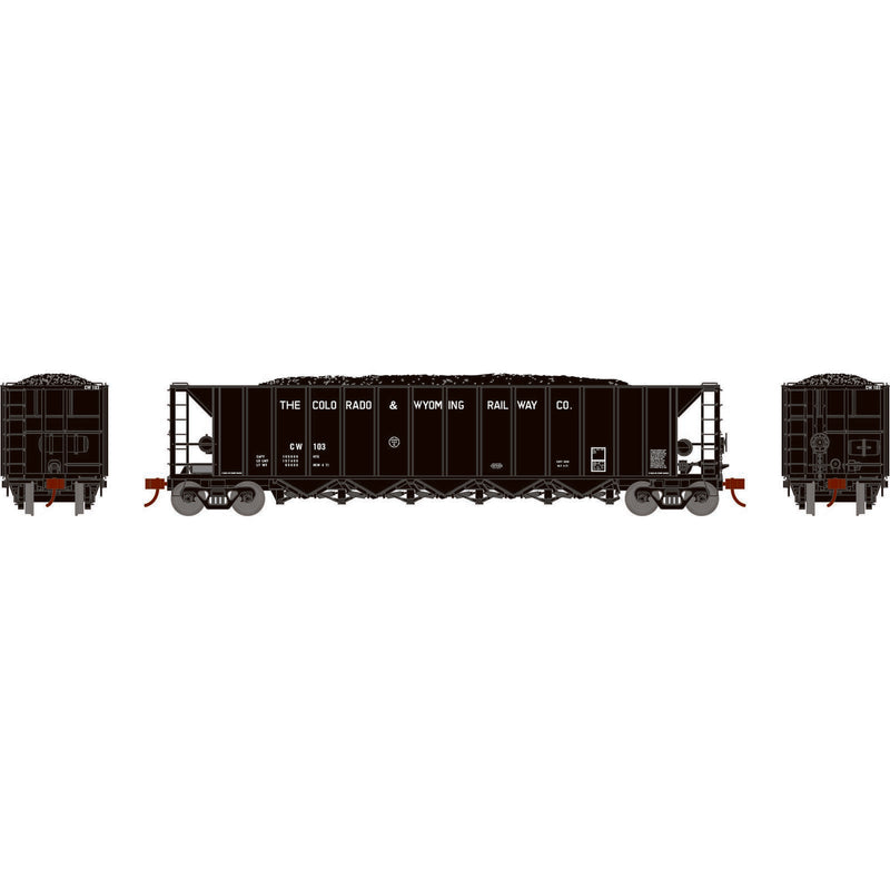 Athearn RTR 1039 HO Scale Ortner 5-Bay Hopper Colorado & Wyoming CW 5-Pack #2