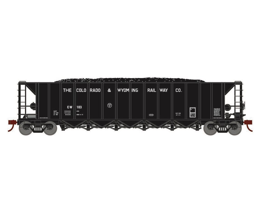 Athearn RTR 1039 HO Scale Ortner 5-Bay Hopper Colorado & Wyoming CW 5-Pack #2
