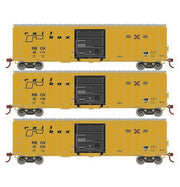 Athearn RTR 1050 HO Scale 50' ACF Outside Post Boxcar Railbox RBOX 3-Pack #2