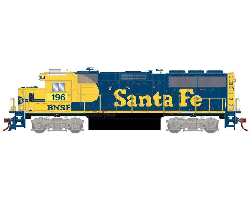 Athearn RTR 1068 HO Scale GP60 Diesel BNSF 196 DC Primed for Grime