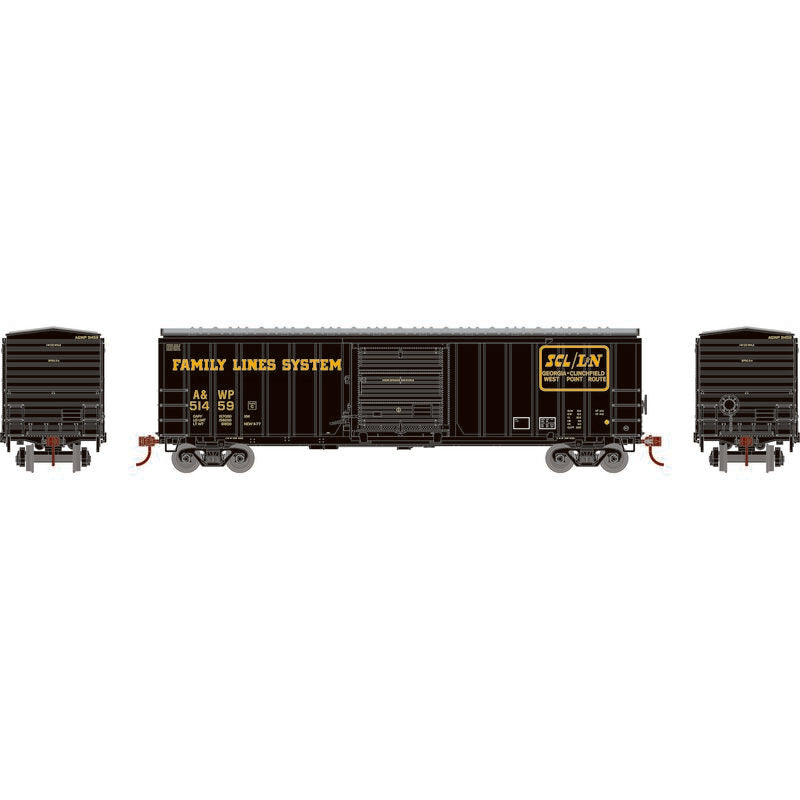 Athearn RTR 1076 HO Scale 50' ACF Outside Post Boxcar Family Lines A&WP 51459
