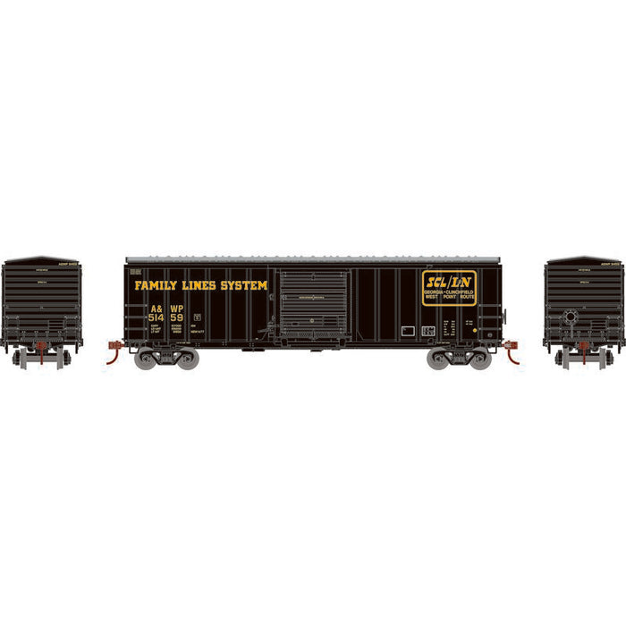 Athearn RTR 1076 HO Scale 50' ACF Outside Post Boxcar Family Lines A&WP 51459