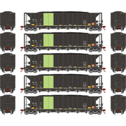 Athearn RTR 1098 HO Scale Ortner 5-Bay Hopper South Kansas & Oklahoma SKOL 5-Pack #3
