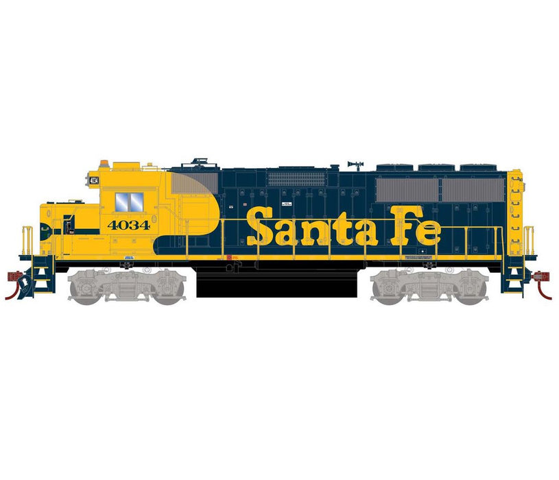 Athearn RTR 1115 HO Scale GP60 Diesel Santa Fe ATSF 4034 DCC/Sound