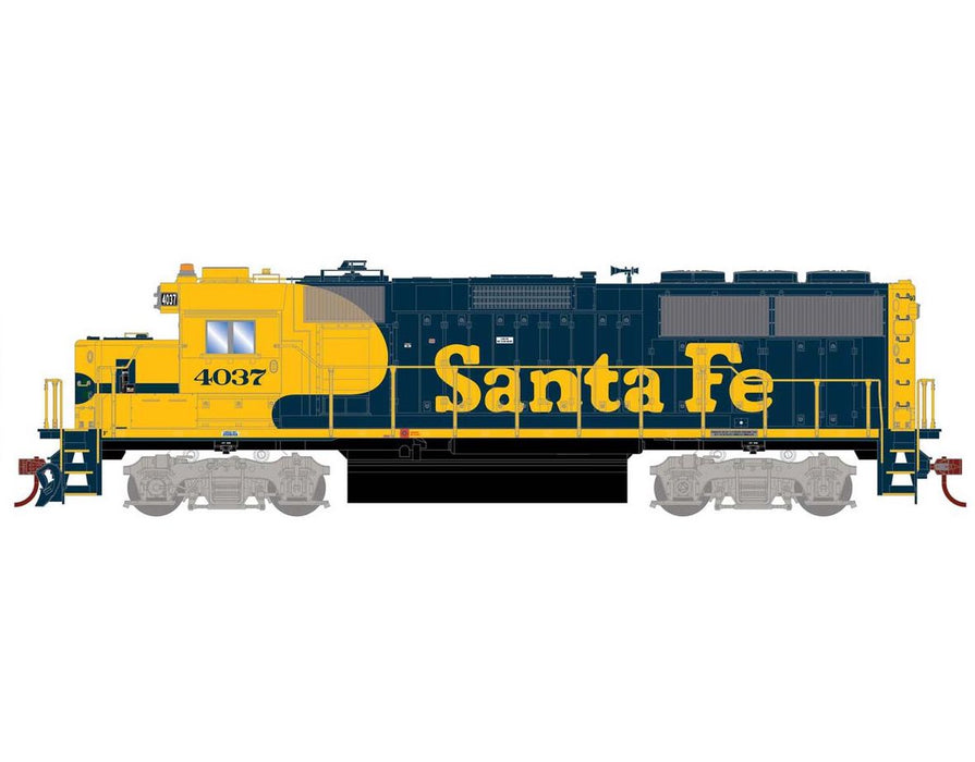 Athearn RTR 1132 HO Scale GP60 Diesel Santa Fe ATSF 4037 DCC/Sound