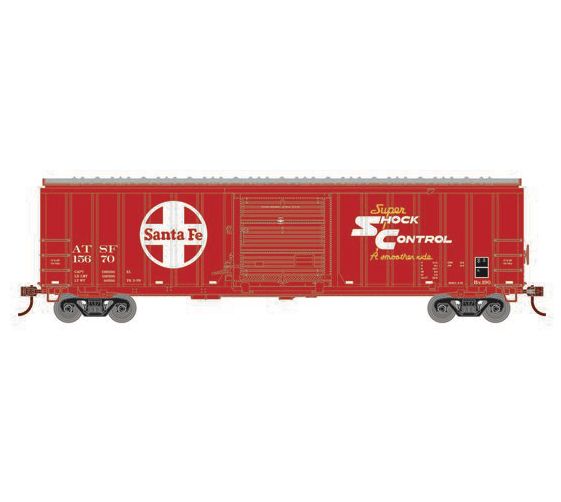 Athearn RTR 1147 HO Scale 50' ACF Outside Post Boxcar Santa Fe ATSF 15670