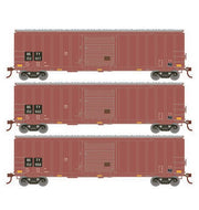 Athearn RTR 1181 HO Scale 50' ACF Outside Post Boxcar Union Pacific BKTY 3-Pack #1