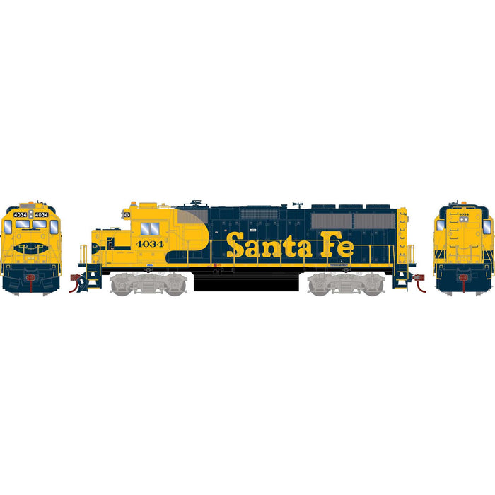 Athearn RTR 1206 HO Scale GP60 Diesel Santa Fe ATSF 4034 DC