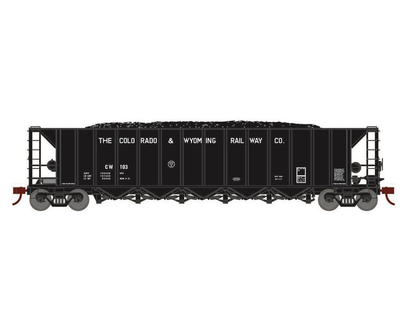 Athearn RTR 1212 HO Scale Ortner 5-Bay Hopper Colorado & Wyoming CW 5-Pack #1