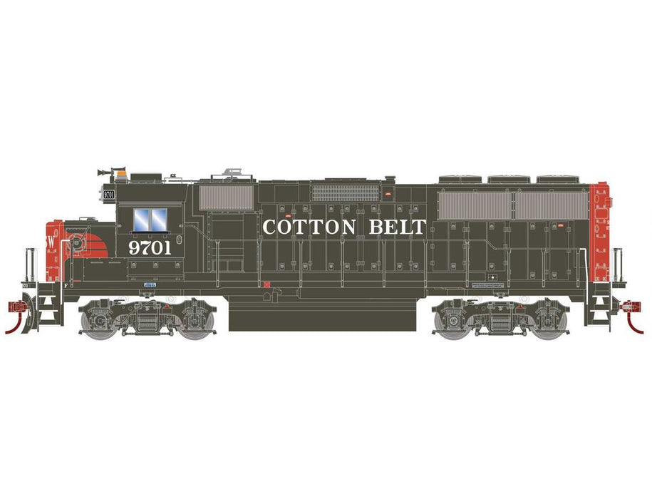 Athearn RTR 1213 HO Scale GP60 Diesel Cotton Belt SSW 9701 DCC/Sound