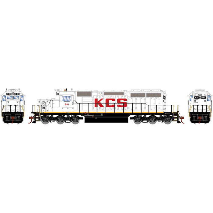 Athearn RTR 1237 HO Scale EMD SD40-2 Kansas City Southern KCS 681 DC