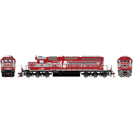 Athearn RTR 1239 HO Scale EMD SD40-2 Wisconsin & Southern WAMX 4170 DC