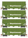 Athearn RTR 1278 HO Scale 40' Woodchip Hopper w/Load Weyerhaeuser WTCX 4-Pack #1