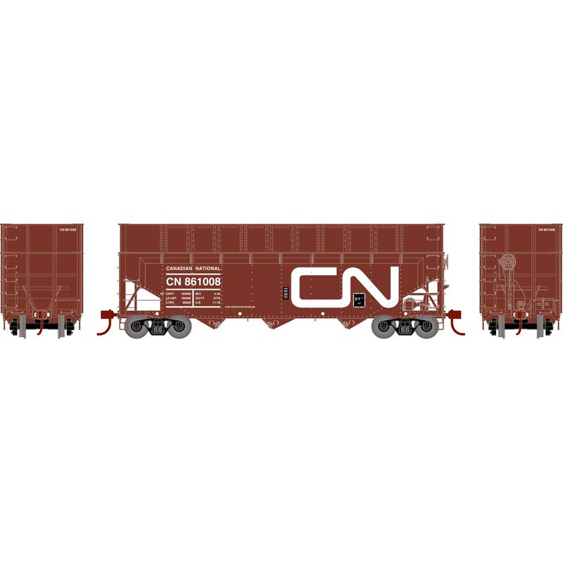 Athearn RTR 1283 HO Scale 40' Woodchip Hopper w/Load Canadian National CN 861008