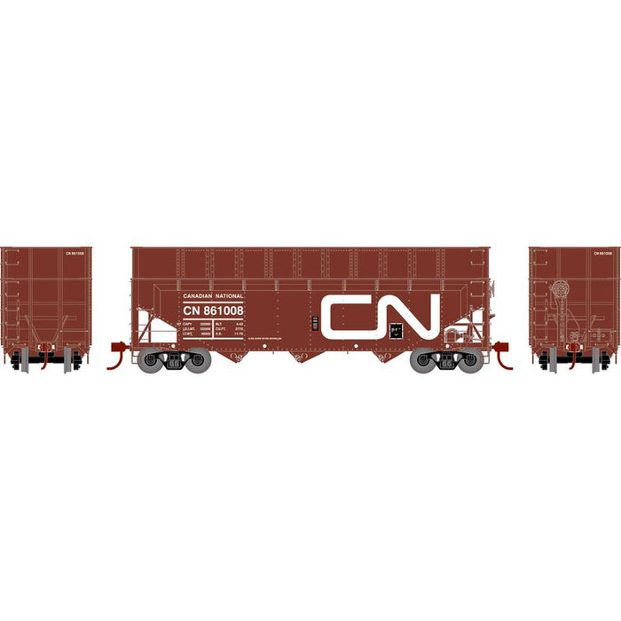 Athearn RTR 1283 HO Scale 40' Woodchip Hopper w/Load Canadian National CN 861008