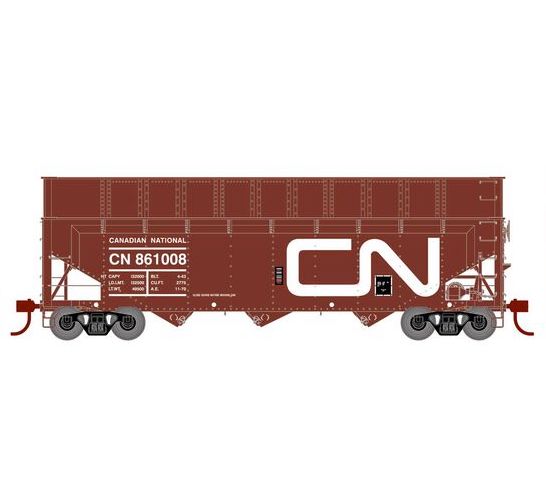 Athearn RTR 1283 HO Scale 40' Woodchip Hopper w/Load Canadian National CN 861008
