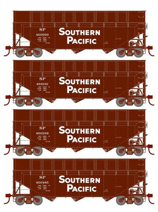Athearn RTR 1284 HO Scale 40' Woodchip Hopper w/Load Southern Pacific SP 4-Pack #1
