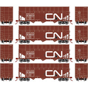 Athearn RTR 1285 HO Scale 40' Woodchip Hopper w/Load Canadian National CN 4-Pack #1
