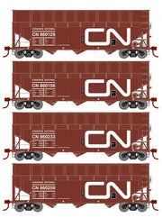 Athearn RTR 1287 HO Scale 40' Woodchip Hopper w/Load Canadian National CN 4-Pack #2