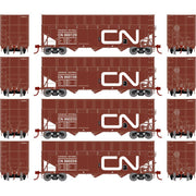 Athearn RTR 1287 HO Scale 40' Woodchip Hopper w/Load Canadian National CN 4-Pack #2