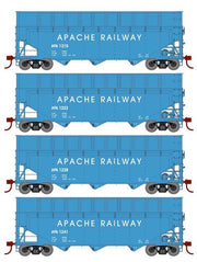 Athearn RTR 1291 HO Scale 40' Woodchip Hopper w/Load Apache APA 4-Pack #1