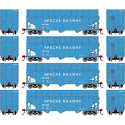 Athearn RTR 1292 HO Scale 40' Woodchip Hopper w/Load Apache APA 4-Pack #2